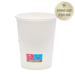 Kubki papierowe białe  250 ml