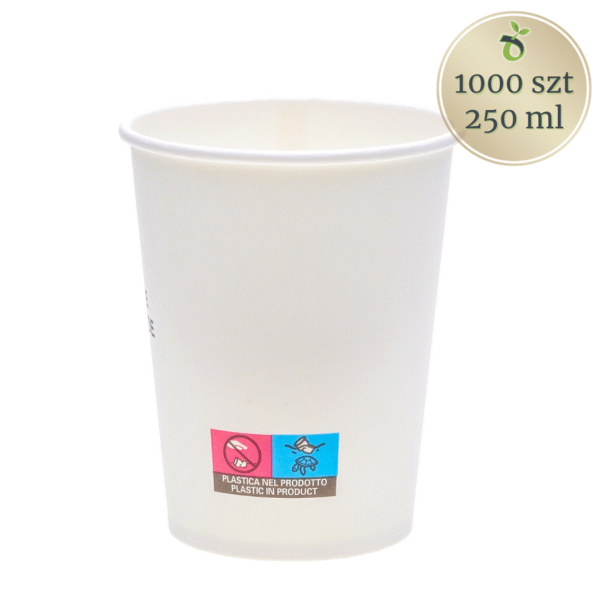 Kubki papierowe białe  250 ml