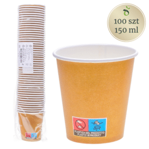 Kubki papierowe kraftowe 150 ml