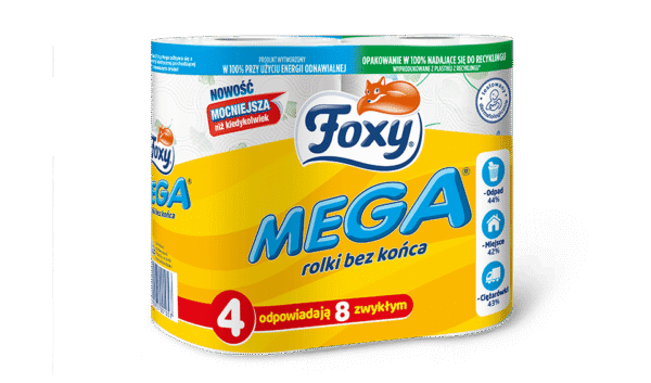 Papier toaletowy Foxy Mega
Rolki bez końca