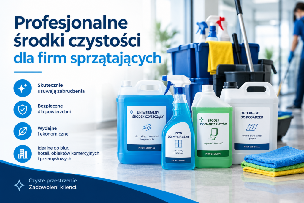 Profesjonalne środki czystości dla firm sprzątających – jak dobrać asortyment i dostawcę