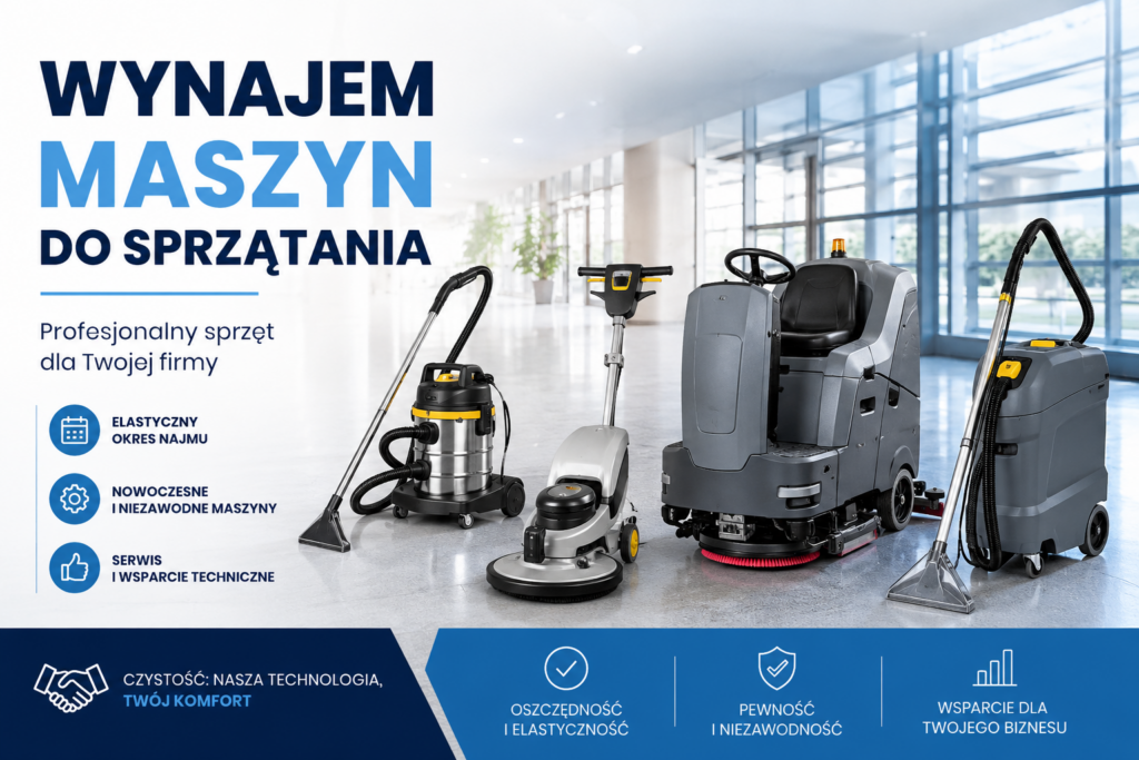 Wynajem maszyn do sprzątania – kiedy opłaca się bardziej niż zakup sprzętu
