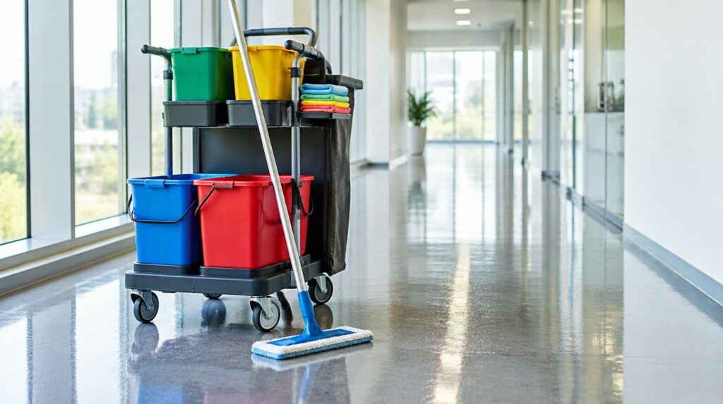 Systemy mopowania dla firm – jak wybrać mop, stelaż i metodę pracy