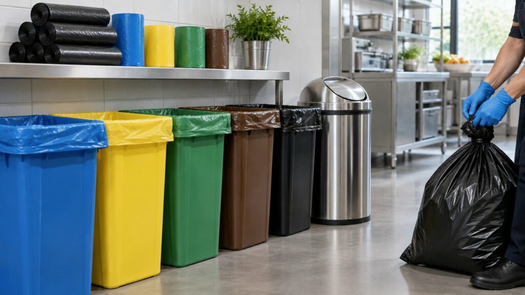 Worki na śmieci dla firm – jak dobrać pojemność, grubość i rodzaj folii (LDPE czy HDPE)